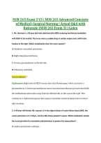 NUR 265 Exam 3 V1&ndash;V3 &vert; NUR 265 Advanced Concepts of Medical&ndash;Surgical Nursing &vert; Actual Q&A with Rationale &lpar;NUR265 Exam 3&rpar; &vert; Galen