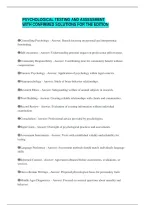 PSYCHOLOGICAL TESTING AND ASSESSMENT&NewLine;WITH CONFIRMED SOLUTIONS FOR THE EDITION