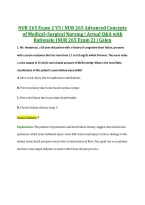 NUR 265 Exam 2 V1&ndash;V3 &vert; NUR 265 Advanced Concepts of Medical&ndash;Surgical Nursing &vert; Actual Q&A with Rationale &lpar;NUR265 Exam 2&rpar; &vert; Galen