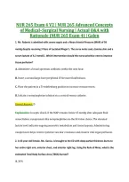 NUR 265 Exam 4 V2 &vert; NUR 265 Advanced Concepts &NewLine;of Medical&ndash;Surgical Nursing &vert; Actual Q&A with &NewLine;Rationale &lpar;NUR 265 Exam 4&rpar; &vert; Galen