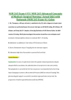 NUR 265 Exam 4 V1&ndash;V3 &vert; NUR 265 Advanced Concepts of Medical&ndash;Surgical Nursing &vert; Actual Q&A with Rationale &lpar;NUR265 Exam 4&rpar; &vert; Galen