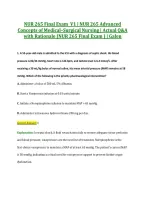 NUR 265 Final Exam V1&ndash;V3 &vert; NUR 265 Advanced Concepts of Medical&ndash;Surgical Nursing &vert; Actual Q&A with Rationale &lpar;NUR265 Final Exam&rpar; &vert; Galen