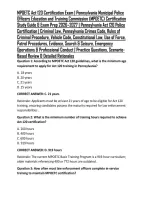 MPOETC Act 120 Certification Exam &vert; Pennsylvania Municipal Police Officers Education and Training Commission &lpar;MPOETC&rpar; Certification Study Guide & Exam Prep 2026&ndash;2027 &vert; Pennsylvania Act 120 Police Certification &vert; Criminal Law&comma; Pennsylvania Crimes Code&comma; Rul