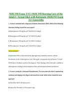 NUR 390 Exam 3 V2 &vert; NUR 390 Nursing Care of the &NewLine;Adult I &vert; Actual Q&A with Rationale &lpar;NUR390 Exam &NewLine;3&rpar; &vert; Concordia