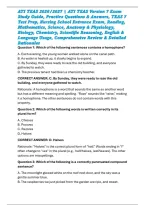 ATI TEAS 2026&sol;2027 &vert; ATI TEAS Version 7 Exam Study Guide&comma; Practice Questions & Answers&comma; TEAS 7 Test Prep&comma; Nursing School Entrance Exam&comma; Reading&comma; Mathematics&comma; Science&comma; Anatomy & Physiology&comma; Biology&comma; Chemistry&comma; Scientific Reasoning&comma; English & Language Usage