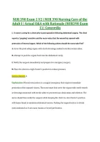 NUR 390 Exam 1 V2 &vert; NUR 390 Nursing Care of the &NewLine;Adult I &vert; Actual Q&A with Rationale &lpar;NUR390 Exam &NewLine;1&rpar; &vert; Concordia 