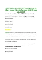 NUR 390 Exam 2 V3 &vert; NUR 390 Nursing Care of the &NewLine;Adult I &vert; Actual Q&A with Rationale &lpar;NUR390 Exam &NewLine;2&rpar; &vert; Concordia 