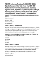 WGU D313 Anatomy and Physiology II with Lab &vert; WGU D313 OA Objective Assessment Study Guide & Exam Prep 2026&ndash;2027 &vert; Western Governors University &vert; Cardiovascular&comma; Respiratory&comma; Digestive&comma; Urinary&comma; Reproductive & Lymphatic Systems &vert; Anatomy & Physiology Revi