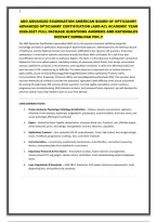 ABO ADVANCED EXAMINATION AMERICAN BOARD OF OPTICIANRY