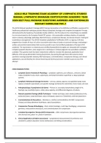ACOLS MLD TRAINING EXAM ACADEMY OF LYMPHATIC STUDIES MANUAL 