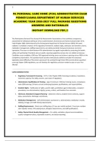 PA PERSONAL CARE HOME &lpar;PCH&rpar; ADMINISTRATOR EXAM PENNSYLVANIA