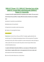 NUR 417 Exam 1 V1 &vert; NUR 417 Nursing Care of the &NewLine;Adult II &vert; Actual Q&A with Rationale &lpar;NUR417 &NewLine;Exam 1&rpar; &vert; Concordia 