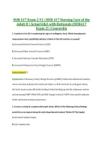 NUR 417 Exam 2 V1 &vert; NUR 417 Nursing Care of the &NewLine;Adult II &vert; Actual Q&A with Rationale &lpar;NUR417 &NewLine;Exam 2&rpar; &vert; Concordia