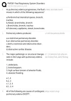 PNP301 FINAL RESPIRATORY SYSTEM DISORDERS UPDATED QUESTIONS AND CORRECT ANSWERS