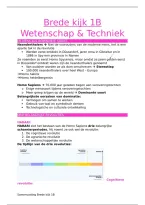 Samenvatting Brede kijk 1B &vert; Wetenschap & Techniek & Levensbeschouwing & Katholieke dialoog school &vert; VIVES &vert; 2026&sol;27