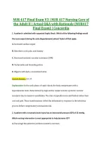 NUR 417 Final Exam V3 &vert; NUR 417 Nursing Care of &NewLine;the Adult II &vert; Actual Q&A with Rationale &lpar;NUR417 &NewLine;Final Exam&rpar; &vert; Concordia 