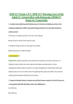 NUR 417 Exam 4 V2 &vert; NUR 417 Nursing Care of the &NewLine;Adult II &vert; Actual Q&A with Rationale &lpar;NUR417 &NewLine;Exam 4&rpar; &vert; Concordia