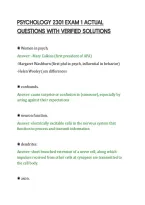 PSYCHOLOGY 2301 EXAM 1 ACTUAL&NewLine;QUESTIONS WITH VERIFIED SOLUTIONS