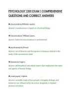 PSYCHOLOGY 2301 EXAM 1 COMPREHENSIVE&NewLine;QUESTIONS AND CORRECT ANSWERS&NewLine;