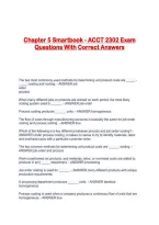 Chapter 5 Smartbook - ACCT 2302 Exam Questions With Correct Answers
