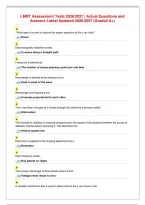 LMRT Assessment Tests 2026&sol;2027 &vert; Actual Questions and&NewLine;Answers Latest Updated 2026&sol;2027 &lpar;Graded A&plus;