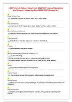 LMRT Core & Patient Care Exam 2026&sol;2027 &vert; Actual Questions&NewLine;and Answers Latest Updated 2026&sol;2027 &lpar;Graded A&plus;&rpar;&NewLine;