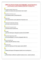 LMRT Core Review Study Guide 2026&sol;2027 &vert; Actual Questions&NewLine;And Answers Latest Updated 2026&sol;2027 &lpar;Graded A&plus;&rpar;