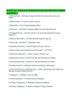 PSYCHOLOGY CUMULATIVE AP REVISION EXAM QUESTIONS WITH ANSWERS&NewLine;GUARANTEE A