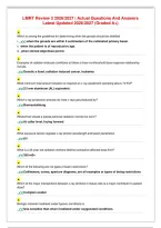 LMRT Review 3 2026／2027 ｜ Actual Questions And Answers Latest Updated 2026／2027 &lpar;Graded A&plus;&rpar;