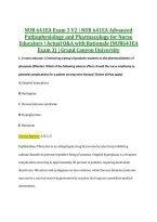 NUR 641EA Exam 3 V2 &vert; NUR 641EA Advanced &NewLine;Pathophysiology and Pharmacology for Nurse &NewLine;Educators &vert; Actual Q&A with Rationale &lpar;NUR641EA &NewLine;Exam 3&rpar; &vert; Grand Canyon University 