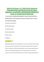 NUR 641EA Exam 1 V1 &vert; NUR 641EA Advanced &NewLine;Pathophysiology and Pharmacology for Nurse &NewLine;Educators &vert; Actual Q&A with Rationale &lpar;NUR641EA &NewLine;Exam 1&rpar; &vert; Grand Canyon University 
