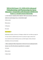 NUR 641EA Exam 1 V2 &vert; NUR 641EA Advanced &NewLine;Pathophysiology and Pharmacology for Nurse &NewLine;Educators &vert; Actual Q&A with Rationale &lpar;NUR641EA &NewLine;Exam 1&rpar; &vert; Grand Canyon University