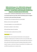NUR 641EA Exam 2 V1 &vert; NUR 641EA Advanced &NewLine;Pathophysiology and Pharmacology for Nurse &NewLine;Educators &vert; Actual Q&A with Rationale &lpar;NUR641EA &NewLine;Exam 2&rpar; &vert; Grand Canyon University 