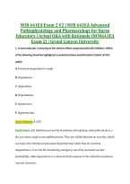 NUR 641EA Exam 2 V2 &vert; NUR 641EA Advanced &NewLine;Pathophysiology and Pharmacology for Nurse &NewLine;Educators &vert; Actual Q&A with Rationale &lpar;NUR641EA &NewLine;Exam 2&rpar; &vert; Grand Canyon University