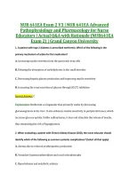 NUR 641EA Exam 2 V3 &vert; NUR 641EA Advanced &NewLine;Pathophysiology and Pharmacology for Nurse &NewLine;Educators &vert; Actual Q&A with Rationale &lpar;NUR641EA &NewLine;Exam 2&rpar; &vert; Grand Canyon University 