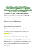 NUR 641EA Exam 3 V1 &vert; NUR 641EA Advanced &NewLine;Pathophysiology and Pharmacology for Nurse &NewLine;Educators &vert; Actual Q&A with Rationale &lpar;NUR641EA &NewLine;Exam 3&rpar; &vert; Grand Canyon University 