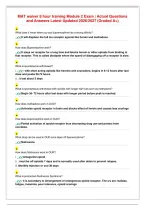 MAT waiver 8 hour training Module 2 Exam ｜ Actual Questions and Answers Latest Updated 2026／2027