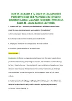 NUR 641EA Exam 4 V2 &vert; NUR 641EA Advanced &NewLine;Pathophysiology and Pharmacology for Nurse &NewLine;Educators &vert; Actual Q&A with Rationale &lpar;NUR641EA &NewLine;Exam 4&rpar; &vert; Grand Canyon University 