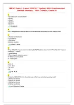 MRSO Exam 1 &lpar;Latest 2026／2027 Update&rpar; With Questions and Verified Answers｜ ｜ 100- Correct 