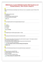 MRSO Exam 3 &lpar;Latest 2026&sol;2027 Update&rpar; With Questions and&NewLine;Verified Answers&vert; &vert; 100&percnt; Correct &vert; Grade A&plus;&NewLine;