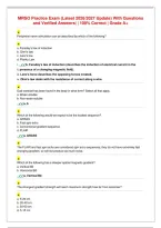 MRSO Practice Exam &lpar;Latest 2026&sol;2027 Update&rpar; With Questions&NewLine;and Verified Answers&vert; &vert; 100&percnt; Correct &vert; Grade A&plus;