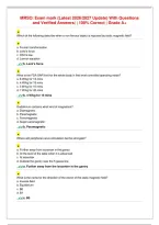 MRSO&colon; Exam mark &lpar;Latest 2026&sol;2027 Update&rpar; With Questions&NewLine;and Verified Answers&vert; &vert; 100&percnt; Correct &vert; Grade A&plus;&NewLine;