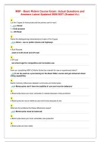 MSF - Basic Riders Course Exam &vert; Actual Questions and&NewLine;Answers Latest Updated 2026&sol;2027 &lpar;Graded A&plus;&rpar;