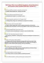 MSF Basic Rider Course BOLD Questions &vert; Actual Questions&NewLine;and Answers Latest Updated 2026&sol;2027 &lpar;Graded A&plus;&rpar;