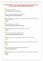 MSF Basic Rider Course Exam Answered &vert; Actual Questions and&NewLine;Answers Latest Updated 2026&sol;2027 &lpar;Graded A&plus;&rpar;&NewLine;