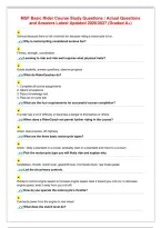 MSF Basic Rider Course Study Questions &vert; Actual Questions&NewLine;and Answers Latest Updated 2026&sol;2027 &lpar;Graded A&plus;&rpar;&NewLine;