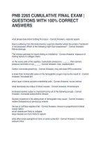PNB 2265 CUMULATIVE FINAL EXAM QUESTIONS WITH 100- CORRECT ANSWERS &vert; GRADED A