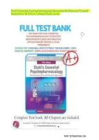 Test Bank Stahl's Essential Psychopharmacology Neuroscientific Basis and Practical Applications 5th Edition Study Guide PDF