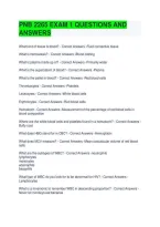 PNB 2265 EXAM 1 QUESTIONS AND ANSWERS