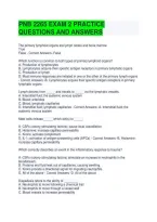 PNB 2265 EXAM 2 PRACTICE QUESTIONS AND ANSWERS